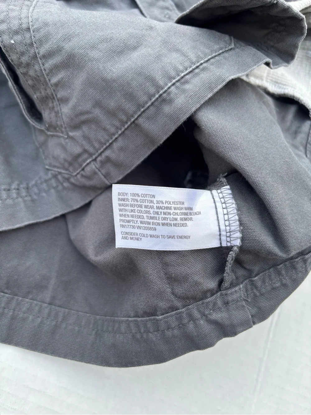 Kids Casual Stand-Collar Raincoat in Dark Gray